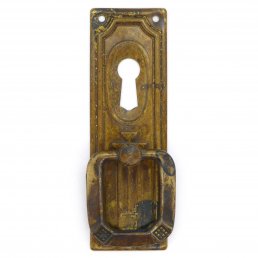 Zieher Jugendstil Mackintosh Messing Antik hoch mit Schlüsselloch 12328.08501.03-2