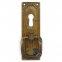 Zieher Jugendstil Mackintosh Messing Antik hoch mit Schlüsselloch 12328.08501.03-2