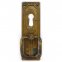 Zieher Jugendstil Mackintosh Messing Antik hoch mit Schlüsselloch 12328.08501.03-1