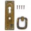 Zieher Jugendstil Mackintosh Messing Antik hoch mit Schlüsselloch 12328.08501.03-6