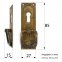 Zieher Jugendstil Mackintosh Messing Antik hoch mit Schlüsselloch 12328.08501.03