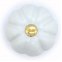 Landhausstil Ø 34mm Porzellanknopf Blüte weiß Messing poliert - groß P10.00.00.06-6