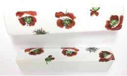 Porzellangriff Mohnblüte 2 Stück handbemalt IMG-20180613-WA0064