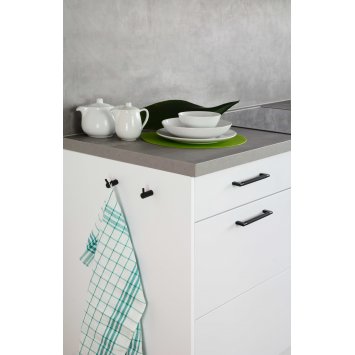 Haken ALBERO klein schwarz matt - Möbelgriffe für Küchen - Stilmelange