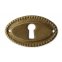 Schlüsselblatt Messing Antik matt groß P1110385-E
