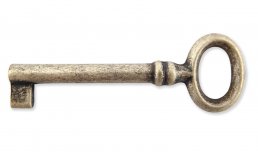 Schlüssel Art Déco 69 mm altsilbern P1110577e