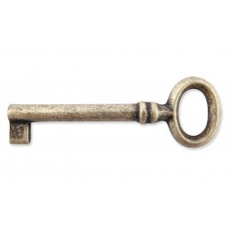 Schlüssel Art Déco 69 mm altsilbern P1110577e