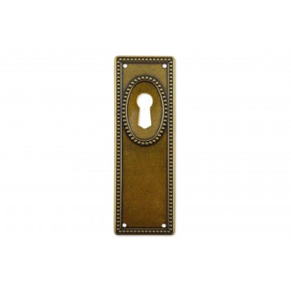Schlüsselblatt Art Nouveau hochstehend Messing Florence P1130282