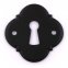 Set Schlüsselrosetten Baroco BB schwarz matt 2013111-NR-1