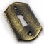 Schlüsselrosette Rochefort Massiv Messing Antik 1FON05511-LV-4
