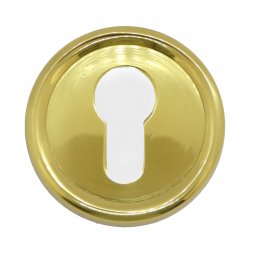 Set Sicherheits - Schlüsselrosette Arles Messing poliert PZ Rosette3-1
