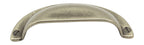 Muschelgriff Art déco - Landhausstil klein silbern matt