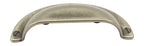 Muschelgriff Art déco - Landhausstil klein silbern matt