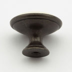 Landhausstil Ø 34mm Porzellanknopf creme mit Rand Country Bronze