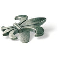 Möbelknopf Fleur-de-Lys zinnfärbig