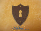 Schlüsselblatt Biedermeier Wappen Antikeisen groß