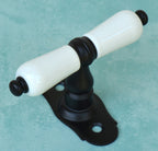 Fenstergriff Porzellan BATON weiß schwarz matt