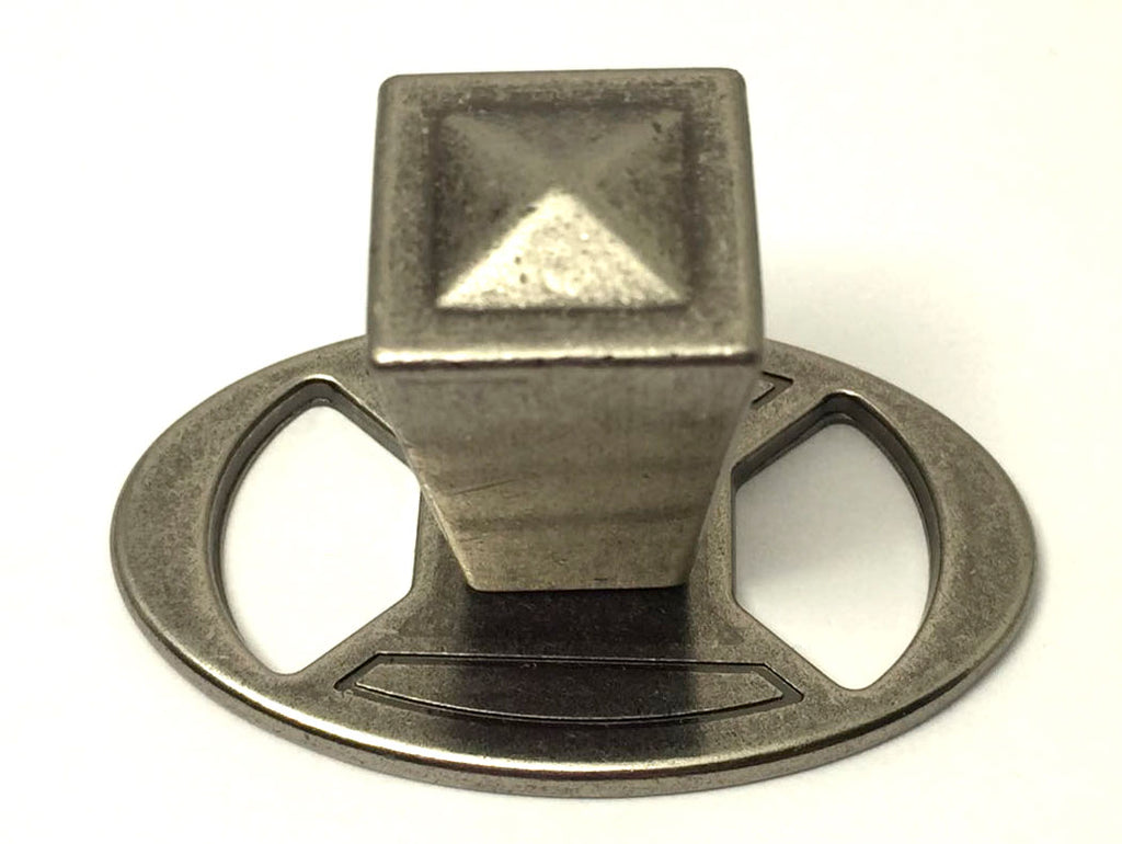 Deckplatte Retromuster altsilber