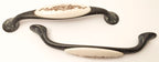 Landhausstil Bogengriffe mit Porzellan-Inlay Avorio