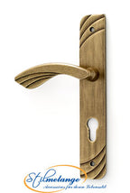 Langschildgarnitur Art Déco Messing Antik