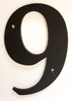 Hausnummer 9 Landhausstil schwarz matt