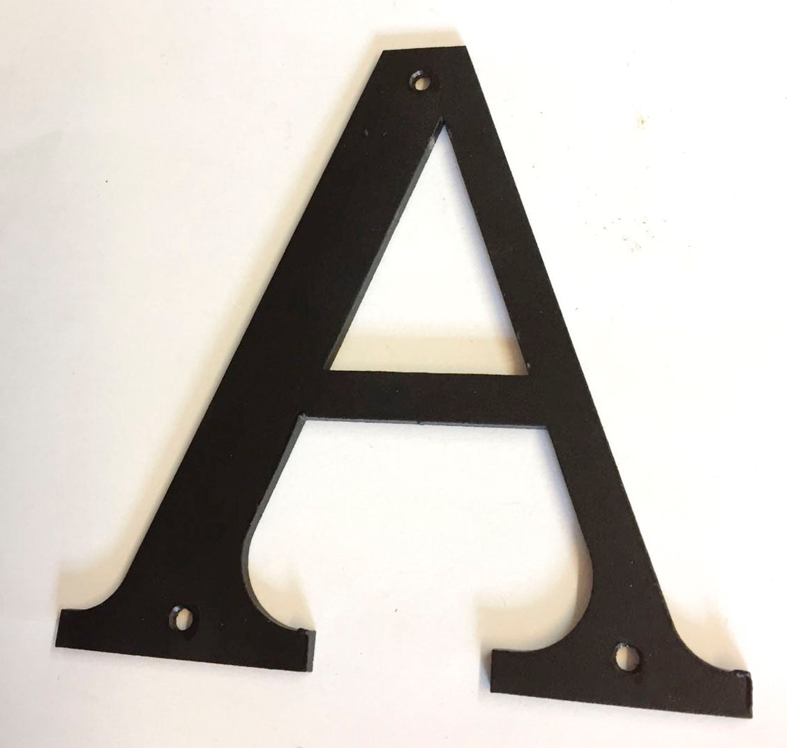 Hausnummer Großbuchstabe A schwarz matt