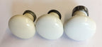 Porzellanknopf cream dunkelbrauner Fuß Ø 30 mm