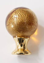 Glasknopf Ø 30mm Gold Topas