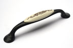 Landhausstil Bogengriffe mit Porzellan-Inlay Avorio