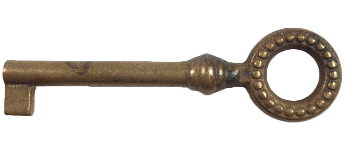 Schlüssel Louis XVI 76 mm Messing Antik