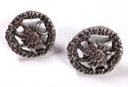 Knopf Ø 36mm EDELWEISS altsilberfärbig