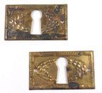 Schlüssselblatt Liberty Messing Antik klein