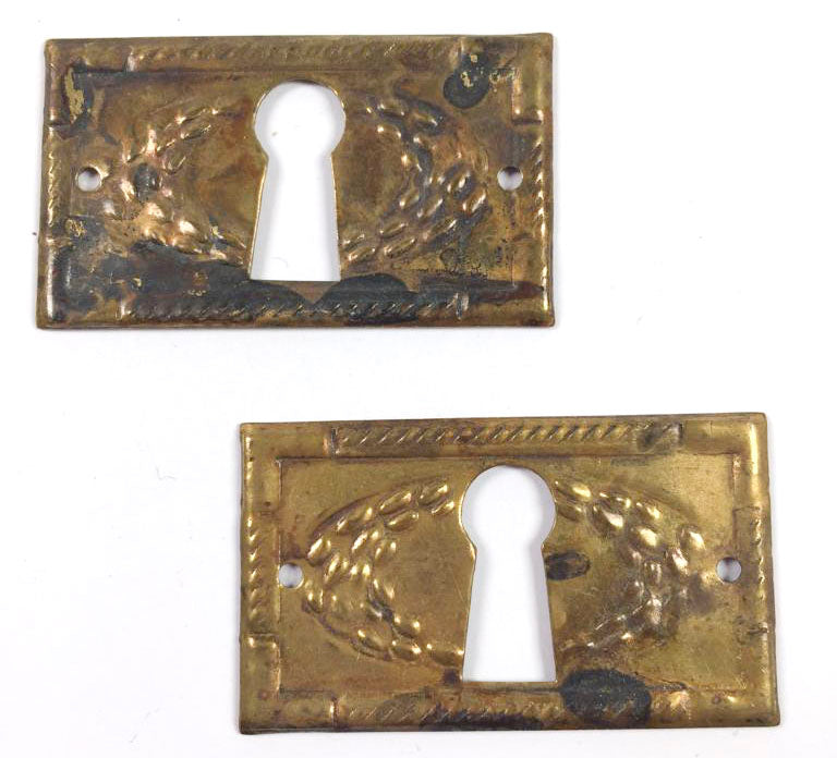Schlüssselblatt Liberty Messing Antik klein