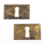Schlüssselblatt Liberty Messing Antik klein