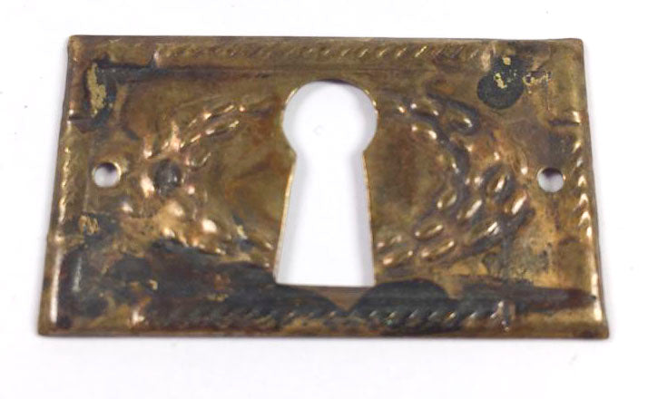 Schlüssselblatt Liberty Messing Antik klein