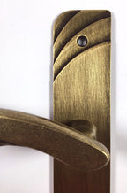 Langschildgarnitur Art Déco Messing Antik