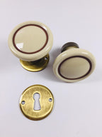 Türknäufe Set Porzellan Louis XVI MARRON
