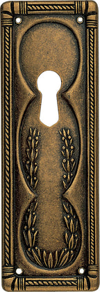 Schlüsselblatt Jugendstil hochstehend Messing Florence