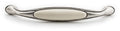 Extra Großer Vintage Küchengriff 160mm Porzellan FORTE creme Silbermatt