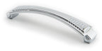 Möbelgriffe Relief Chrom poliert 160 mm