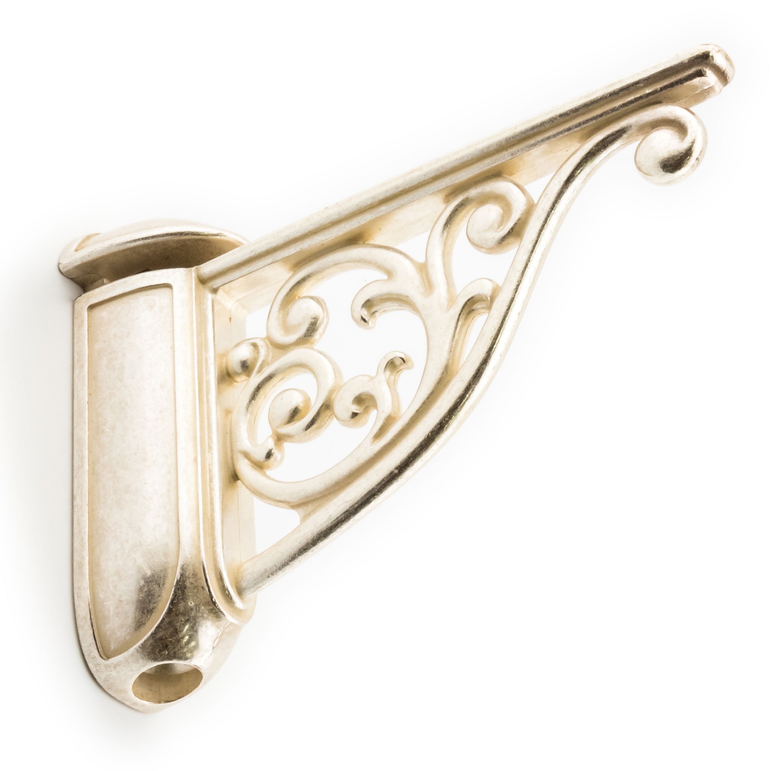 Winkel für Bücherregal Vintage Neoclassico Orientalisch Silber