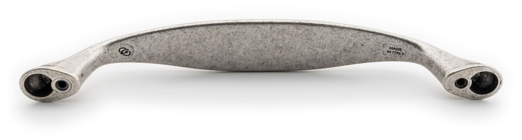 Extra Großer Vintage Küchengriff 160mm Porzellan FORTE creme Silbermatt
