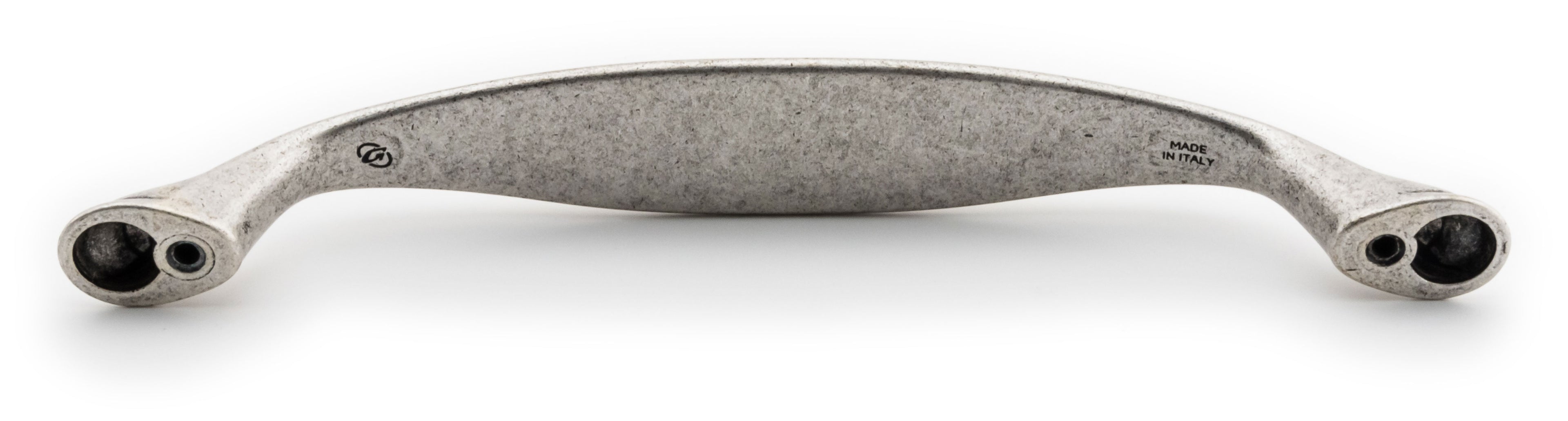 Extra Großer Vintage Küchengriff 160mm Porzellan FORTE creme Silbermatt