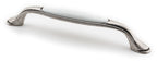 Extra Großer Vintage Küchengriff 160mm Porzellan FORTE weiß Silbermatt