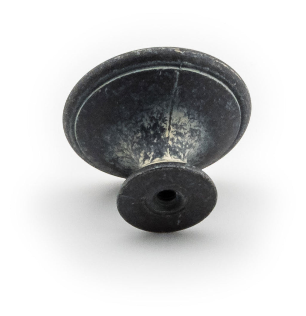 Landhausstil Ø 34mm Porzellanknopf VIOLET mit Rand Avorio