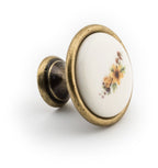 Landhausstil Ø 34mm Porzellanknopf PARADISE mit Rand Florence