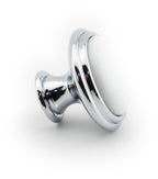 Porzellanknopf Ø 30mm FORTE weiß klein Chrom poliert