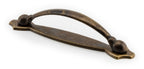 Griff mit Deckplatte Art déco Messing Antik mittel