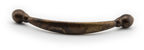 Griff mit Deckplatte Art déco Messing Antik mittel