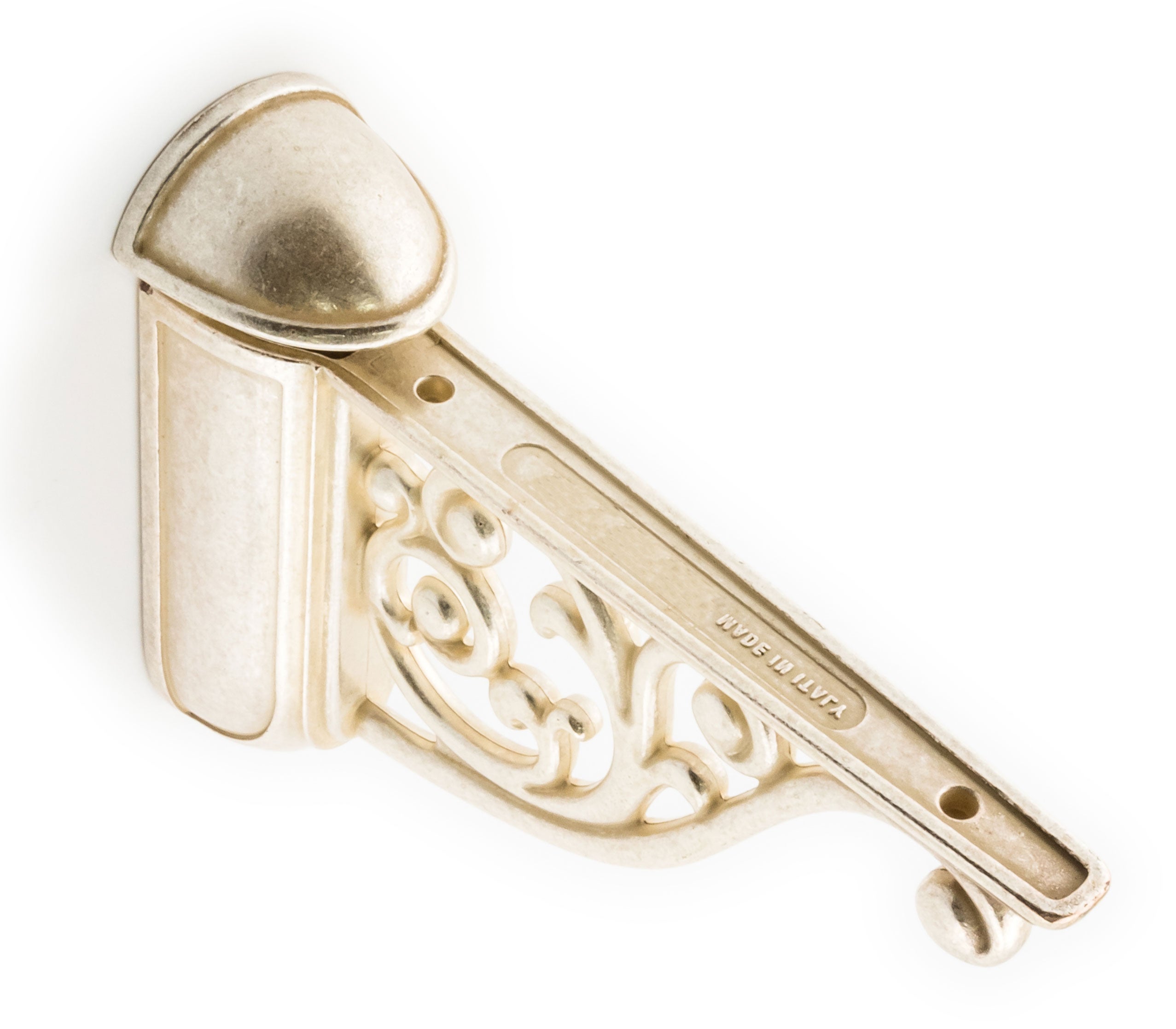 Winkel für Bücherregal Vintage Neoclassico Orientalisch Silber